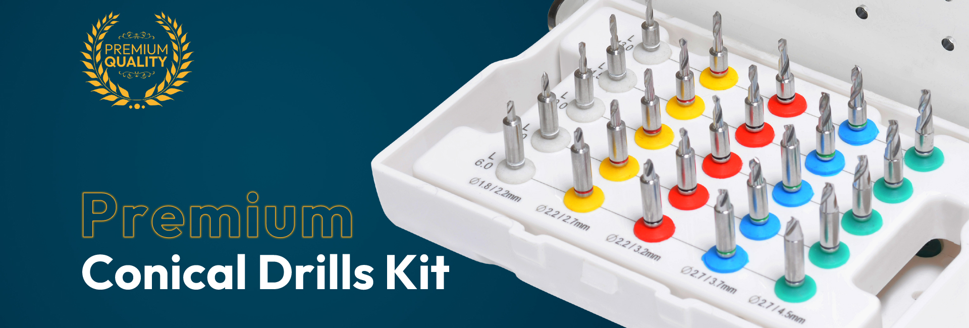 Dental Implant Conical Drills kit Full Mouth Dental Implants dubai kuwait Full Mouth Dental Implants